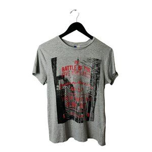 Divided T Shirt New York 5 Borroughs Graphic Tee Top Short Sleeve Cotton Solid S